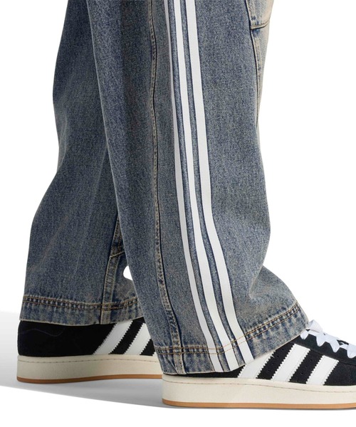 adidas(アディダス)の「adidas DENIM BARREL PANTS / アディダス デニム バレル パンツ(デニムパンツ・レディース・ライトインディゴブルー・24inch/25inch/26inch/27inch)」の6枚目の写真