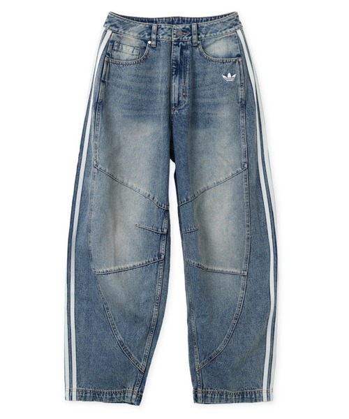 adidas(アディダス)の「adidas DENIM BARREL PANTS / アディダス デニム バレル パンツ(デニムパンツ・レディース・ライトインディゴブルー・24inch/25inch/26inch/27inch)」の11枚目の写真