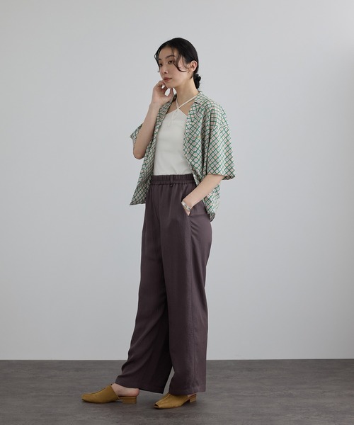 SALON adam et rope'(サロン アダム エ ロペ)の「リバティオープンカラーシャツ(シャツ/ブラウス・レディース・グリーン系その他/ブラック系その他/ブルー系その他4・FREE)」の18枚目の写真