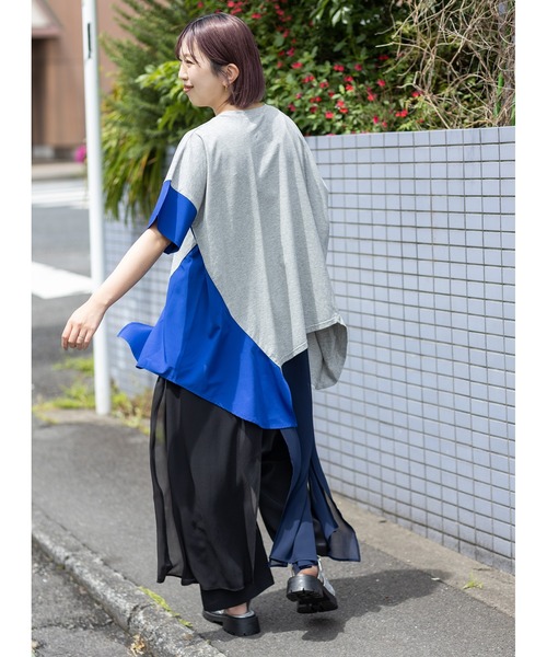 OSMOSIS(オズモーシス)の「シフォンレイヤードパンツ(その他パンツ・レディース・ブラック/ブラック系その他/グレー・ONE SIZE)」の10枚目の写真