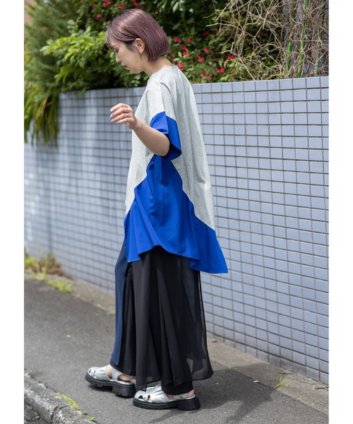 OSMOSIS(オズモーシス)の「シフォンレイヤードパンツ(その他パンツ・レディース・ブラック/ブラック系その他/グレー・ONE SIZE)」の13枚目の写真