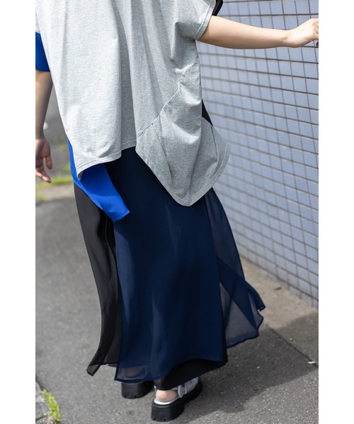 OSMOSIS(オズモーシス)の「シフォンレイヤードパンツ(その他パンツ・レディース・ブラック/ブラック系その他/グレー・ONE SIZE)」の15枚目の写真