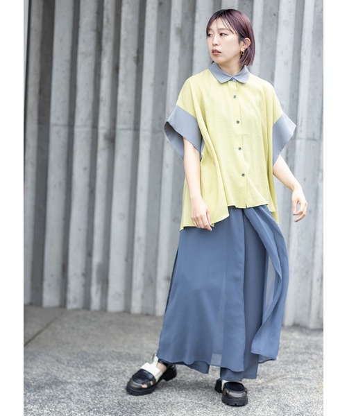 OSMOSIS(オズモーシス)の「シフォンレイヤードパンツ(その他パンツ・レディース・ブラック/ブラック系その他/グレー・ONE SIZE)」の16枚目の写真