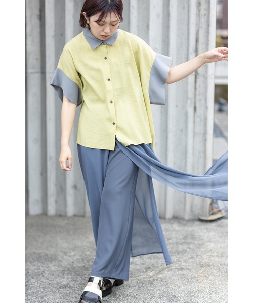OSMOSIS(オズモーシス)の「シフォンレイヤードパンツ(その他パンツ・レディース・ブラック/ブラック系その他/グレー・ONE SIZE)」の20枚目の写真
