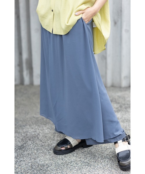 OSMOSIS(オズモーシス)の「シフォンレイヤードパンツ(その他パンツ・レディース・ブラック/ブラック系その他/グレー・ONE SIZE)」の21枚目の写真