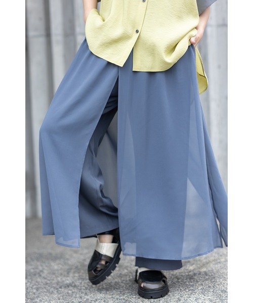 OSMOSIS(オズモーシス)の「シフォンレイヤードパンツ(その他パンツ・レディース・ブラック/ブラック系その他/グレー・ONE SIZE)」の22枚目の写真