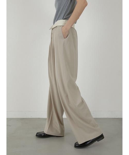 LA PEAU DE GEM（ラポドゥジェム）の「【LA PEAU DE GEM】button slacks/ボタンスラックス（スラックス・レディース・ブラック/ベージュ・S/M）」の4枚目の写真