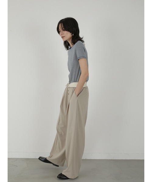LA PEAU DE GEM（ラポドゥジェム）の「【LA PEAU DE GEM】button slacks/ボタンスラックス（スラックス・レディース・ブラック/ベージュ・S/M）」の9枚目の写真