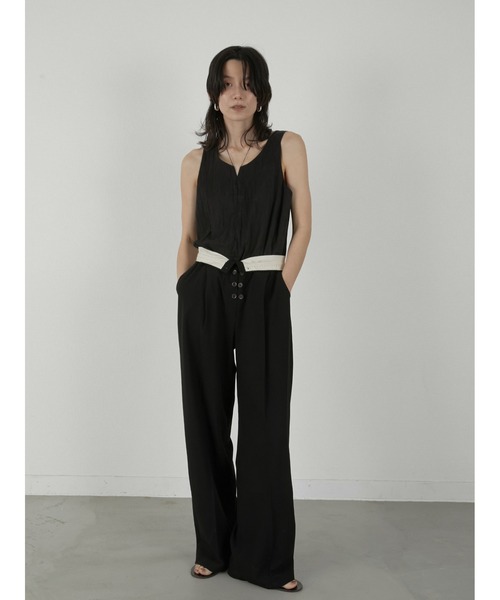 LA PEAU DE GEM（ラポドゥジェム）の「【LA PEAU DE GEM】button slacks/ボタンスラックス（スラックス・レディース・ブラック/ベージュ・S/M）」の16枚目の写真