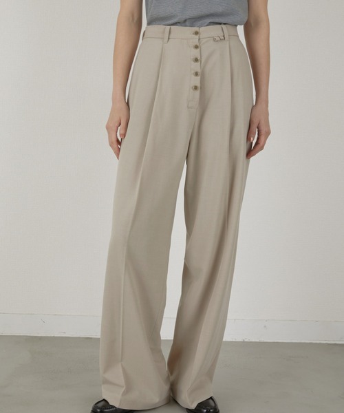 LA PEAU DE GEM（ラポドゥジェム）の「【LA PEAU DE GEM】button slacks/ボタンスラックス（スラックス・レディース・ブラック/ベージュ・S/M）」の21枚目の写真
