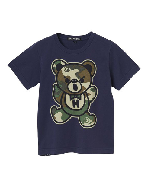 JOEY HYSTERIC（ジョーイヒステリック）の「WOODLAND CAMO BEAR pt Tシャツ（Tシャツ/カットソー・キッズ・ネイビー/キナリ/ブラック・MEDIUM/X-SMALL/SMALL）」の3枚目の写真