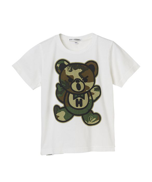 JOEY HYSTERIC（ジョーイヒステリック）の「WOODLAND CAMO BEAR pt Tシャツ（Tシャツ/カットソー・キッズ・ネイビー/キナリ/ブラック・MEDIUM/X-SMALL/SMALL）」の2枚目の写真