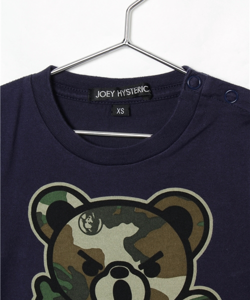 JOEY HYSTERIC（ジョーイヒステリック）の「WOODLAND CAMO BEAR pt Tシャツ（Tシャツ/カットソー・キッズ・ネイビー/キナリ/ブラック・MEDIUM/X-SMALL/SMALL）」の5枚目の写真
