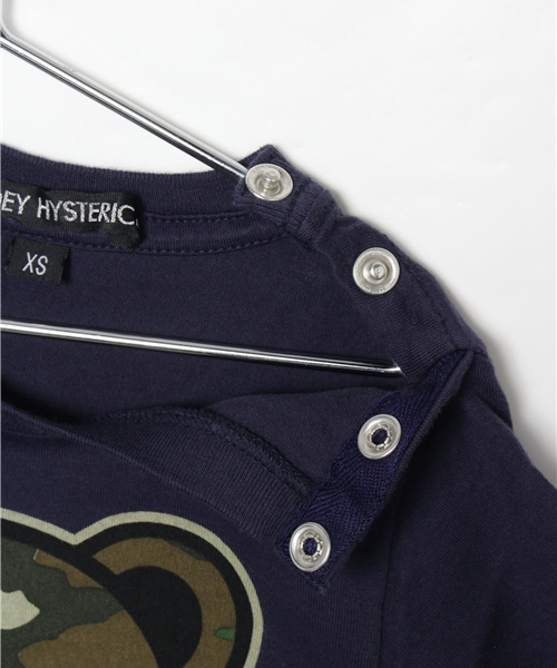 JOEY HYSTERIC（ジョーイヒステリック）の「WOODLAND CAMO BEAR pt Tシャツ（Tシャツ/カットソー・キッズ・ネイビー/キナリ/ブラック・MEDIUM/X-SMALL/SMALL）」の7枚目の写真