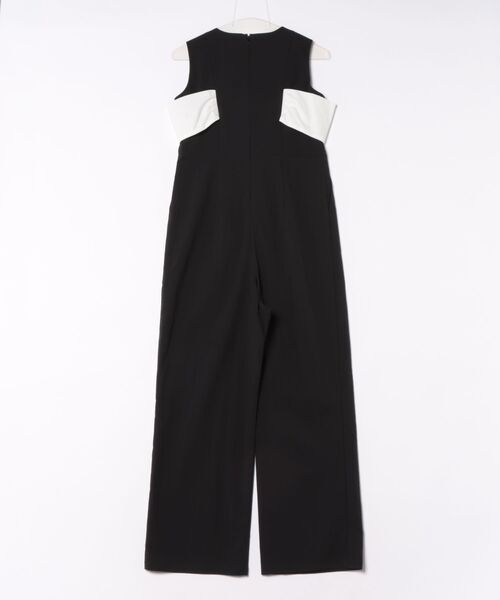 PICCIN PERLA（ピッチンペルラ）の「配色リボンオールインワン（サロペット/オーバーオール・レディース・ブラック・M/S）」の2枚目の写真