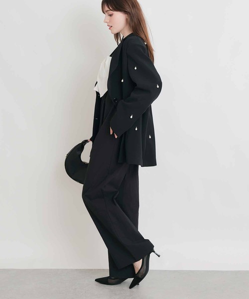 PICCIN PERLA（ピッチンペルラ）の「配色リボンオールインワン（サロペット/オーバーオール・レディース・ブラック・M/S）」の16枚目の写真
