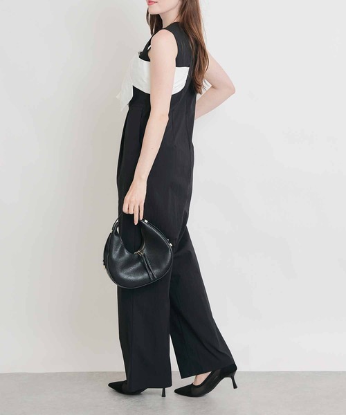 PICCIN PERLA（ピッチンペルラ）の「配色リボンオールインワン（サロペット/オーバーオール・レディース・ブラック・M/S）」の13枚目の写真