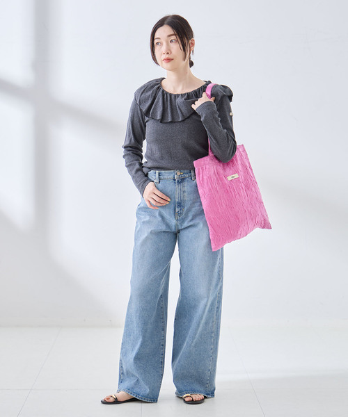 Uhr(ウーア)の「Uhr/ウーア Crush Satin Tote トートバッグ(トートバッグ・レディース・シルバー/ネイビー/ピンク・FREE)」の5枚目の写真