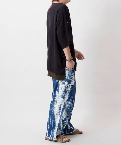 チャイハネ(チャイハネ)の「【チャイハネ】タイダイミラーワークMEN'Sパンツ(デニムパンツ・メンズ・ブルー/ベージュ/ブラック・FREE)」の14枚目の写真