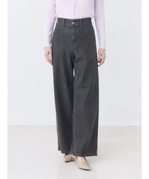TONAL(トーナル)の「【SOMETHING】LACE UP WIDE(デニムパンツ・レディース・ブラウン/ブラック・SMALL/X-SMALL)」の2枚目の写真
