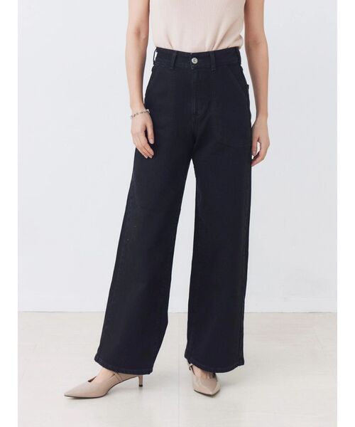 TONAL(トーナル)の「【SOMETHING】LACE UP WIDE(デニムパンツ・レディース・ブラウン/ブラック・SMALL/X-SMALL)」の1枚目の写真