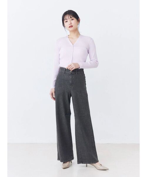 TONAL(トーナル)の「【SOMETHING】LACE UP WIDE(デニムパンツ・レディース・ブラウン/ブラック・SMALL/X-SMALL)」の5枚目の写真
