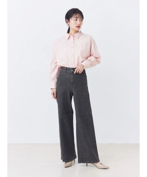 TONAL(トーナル)の「【SOMETHING】LACE UP WIDE(デニムパンツ・レディース・ブラウン/ブラック・SMALL/X-SMALL)」の6枚目の写真