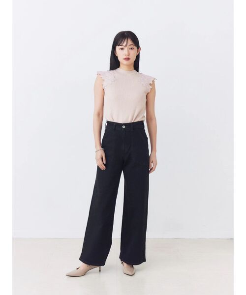TONAL(トーナル)の「【SOMETHING】LACE UP WIDE(デニムパンツ・レディース・ブラウン/ブラック・SMALL/X-SMALL)」の10枚目の写真