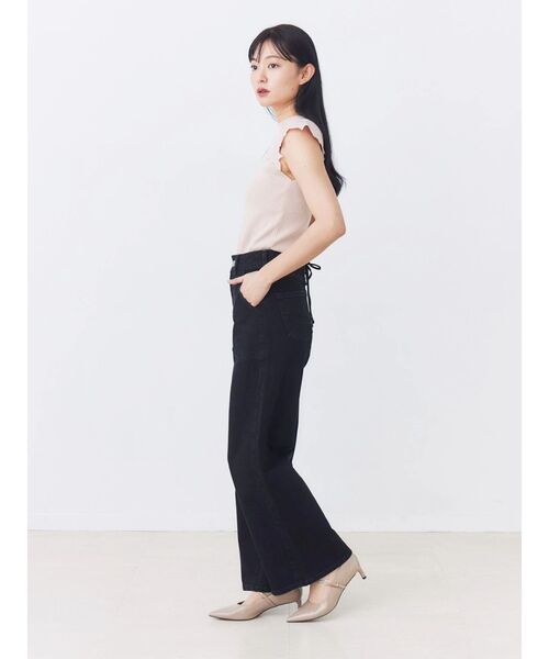 TONAL(トーナル)の「【SOMETHING】LACE UP WIDE(デニムパンツ・レディース・ブラウン/ブラック・SMALL/X-SMALL)」の11枚目の写真