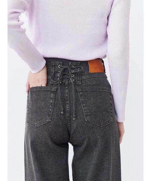 TONAL(トーナル)の「【SOMETHING】LACE UP WIDE(デニムパンツ・レディース・ブラウン/ブラック・SMALL/X-SMALL)」の13枚目の写真