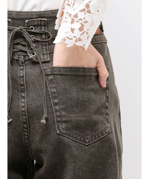TONAL(トーナル)の「【SOMETHING】LACE UP WIDE(デニムパンツ・レディース・ブラウン/ブラック・SMALL/X-SMALL)」の18枚目の写真