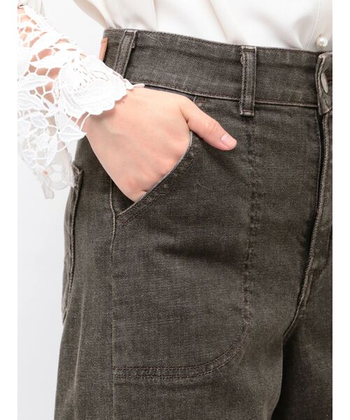 TONAL(トーナル)の「【SOMETHING】LACE UP WIDE(デニムパンツ・レディース・ブラウン/ブラック・SMALL/X-SMALL)」の19枚目の写真