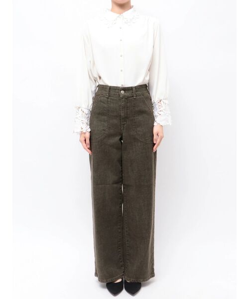 TONAL(トーナル)の「【SOMETHING】LACE UP WIDE(デニムパンツ・レディース・ブラウン/ブラック・SMALL/X-SMALL)」の22枚目の写真