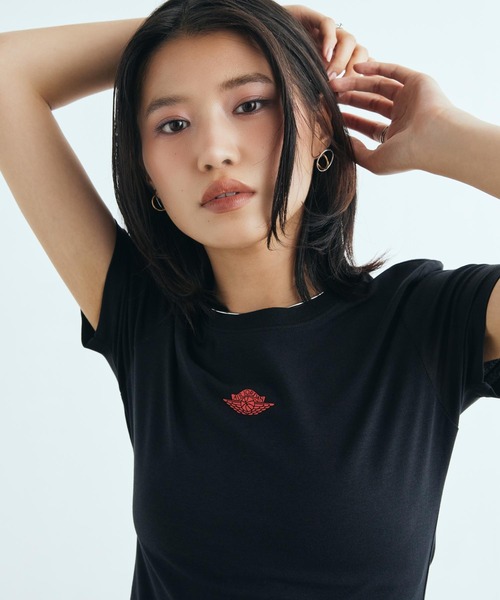 JORDAN BRAND（ジョーダンブランド）の「ジョーダン フライト ウィメンズ Tシャツ / Jordan Flight Women's T-Shirt IV5348-010 Black（Tシャツ/カットソー・レディース・ブラック・M/S/L/XS/XL）」の7枚目の写真