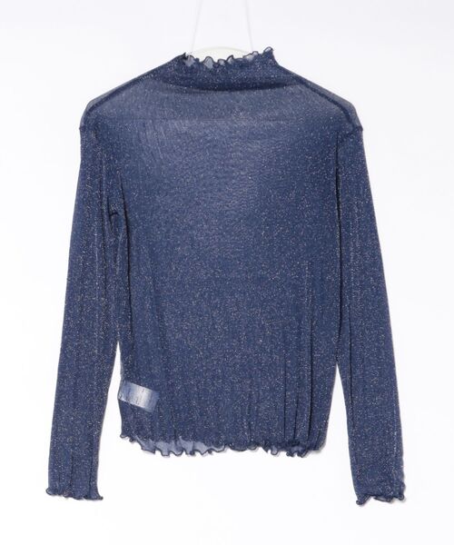 almo(アルモ)の「【456892】ラメシースルートップス(RO)(その他トップス・レディース・ネイビー/ホワイト/ブラック・FREE)」の4枚目の写真