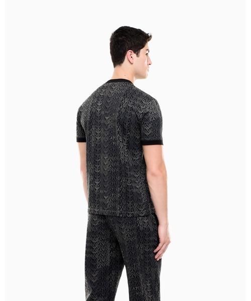 EMPORIO ARMANI EA7(エンポリオアルマーニイーエーセブン)の「<オンライン限定>【エンポリオ アルマーニ EA7】モノグラム コットンTシャツ Logo Series(Tシャツ/カットソー・メンズ・ブラック系その他・X-SMALL/X-LARGE/SMALL/MEDIUM/LARGE/XX-LARGE)」の2枚目の写真