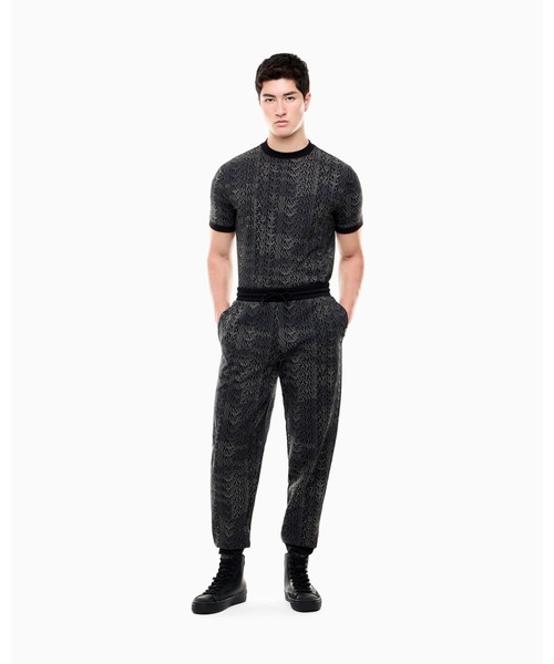 EMPORIO ARMANI EA7(エンポリオアルマーニイーエーセブン)の「<オンライン限定>【エンポリオ アルマーニ EA7】モノグラム コットンTシャツ Logo Series(Tシャツ/カットソー・メンズ・ブラック系その他・X-SMALL/X-LARGE/SMALL/MEDIUM/LARGE/XX-LARGE)」の4枚目の写真