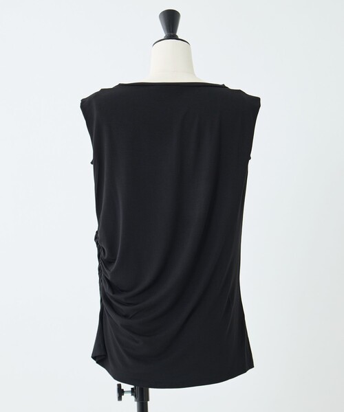 STUDIOUS（ステュディオス）の「【determ/デターム】《STUDIOUS別注》collagen no sleeve tops/コラーゲンノースリーブトップス（タンクトップ・レディース・ダークグレー/ホワイト/ブラック・S/XS）」の12枚目の写真