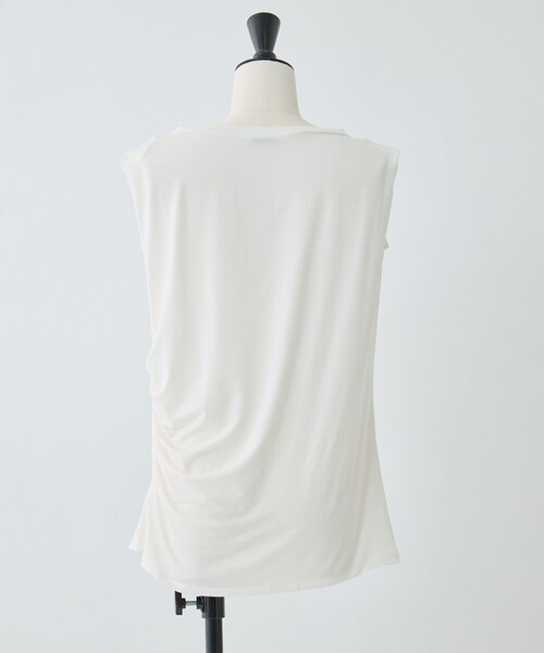 STUDIOUS（ステュディオス）の「【determ/デターム】《STUDIOUS別注》collagen no sleeve tops/コラーゲンノースリーブトップス（タンクトップ・レディース・ダークグレー/ホワイト/ブラック・S/XS）」の5枚目の写真