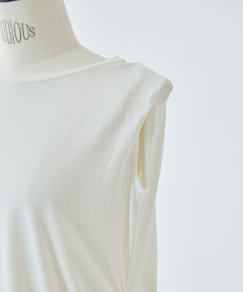 STUDIOUS（ステュディオス）の「【determ/デターム】《STUDIOUS別注》collagen no sleeve tops/コラーゲンノースリーブトップス（タンクトップ・レディース・ダークグレー/ホワイト/ブラック・S/XS）」の8枚目の写真