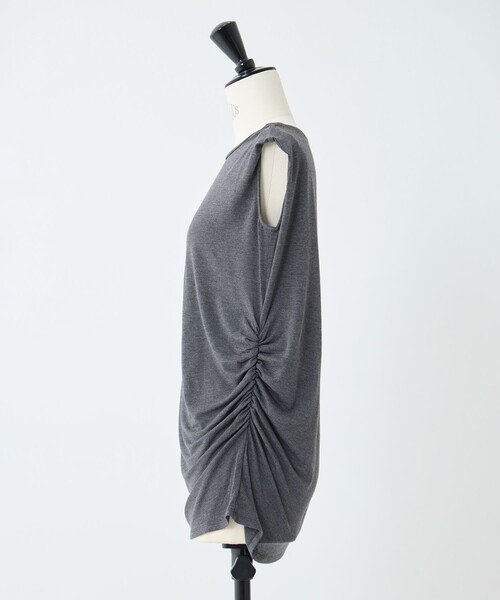 STUDIOUS（ステュディオス）の「【determ/デターム】《STUDIOUS別注》collagen no sleeve tops/コラーゲンノースリーブトップス（タンクトップ・レディース・ダークグレー/ホワイト/ブラック・S/XS）」の14枚目の写真
