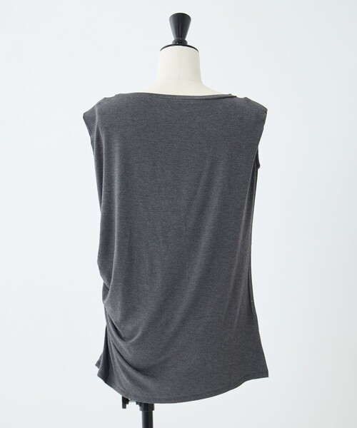 STUDIOUS（ステュディオス）の「【determ/デターム】《STUDIOUS別注》collagen no sleeve tops/コラーゲンノースリーブトップス（タンクトップ・レディース・ダークグレー/ホワイト/ブラック・S/XS）」の15枚目の写真