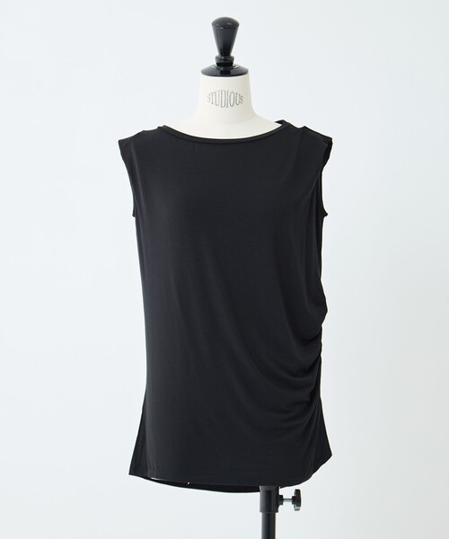 STUDIOUS(ステュディオス)の「【determ/デターム】《STUDIOUS別注》collagen no sleeve tops/コラーゲンノースリーブトップス(タンクトップ・レディース・ダークグレー/ホワイト/ブラック・S/XS)」の22枚目の写真