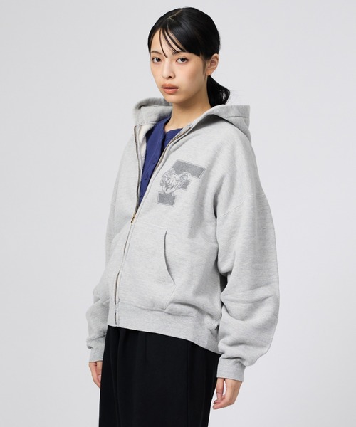 REMI RELIEF(レミレリーフ)の「【REMI RELIEF / レミレリーフ】SP加工 / AFA ジップアップパーカー/ユニセックス(パーカー・メンズ・チャコールグレー/グレー・M/L)」の5枚目の写真