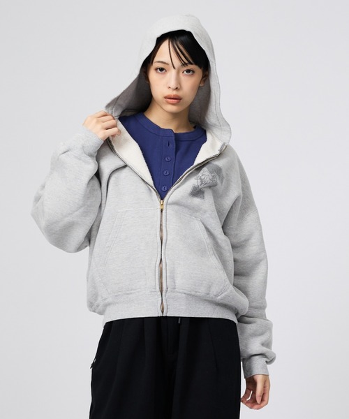 REMI RELIEF(レミレリーフ)の「【REMI RELIEF / レミレリーフ】SP加工 / AFA ジップアップパーカー/ユニセックス(パーカー・メンズ・チャコールグレー/グレー・M/L)」の6枚目の写真