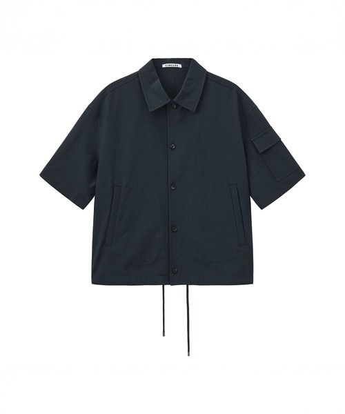 CIRCLEE（サークリー）の「CIRCLEE(サークリー)リネンシルクブレンド スキッパーシャツ（シャツ/ブラウス・メンズ・ネイビー・XL/L/M）」の11枚目の写真