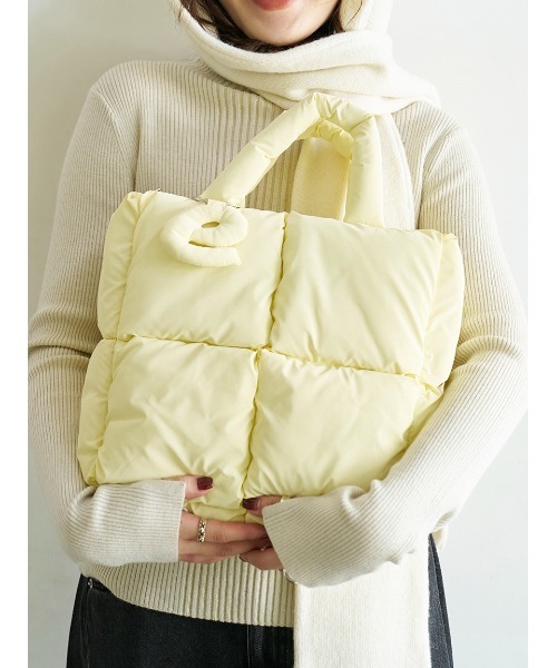 emmi(エミ)の「ecoパデットミニショルダーバッグ(ショルダーバッグ・レディース・アイボリー/イエロー/ブラウン・F)」の3枚目の写真