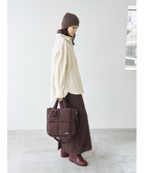 emmi(エミ)の「ecoパデットミニショルダーバッグ(ショルダーバッグ・レディース・アイボリー/イエロー/ブラウン・F)」の16枚目の写真