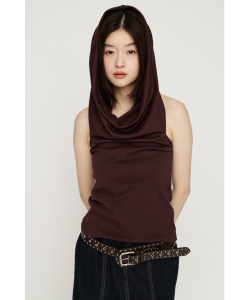 SLY(スライ)の「MANY WAY CUT TOPS メニーウェイカットトップス 夏服 秋服(Tシャツ/カットソー・レディース・ネイビー/ボルドー/ブラック/チャコールグレー・FREE)」の4枚目の写真