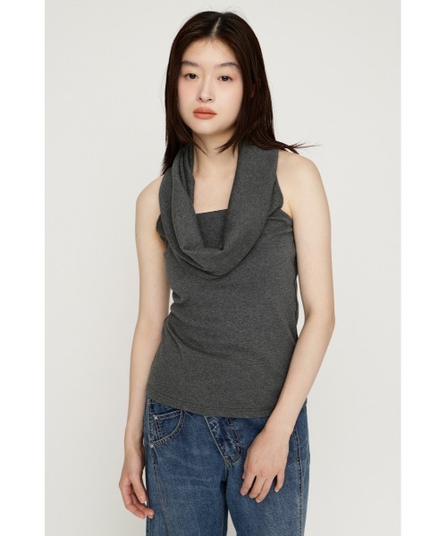 SLY(スライ)の「MANY WAY CUT TOPS メニーウェイカットトップス 夏服 秋服(Tシャツ/カットソー・レディース・ネイビー/ボルドー/ブラック/チャコールグレー・FREE)」の18枚目の写真